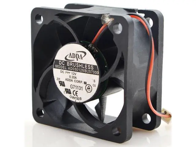Alt view image 2 of 3 - 1pcs AD05012MB257000 for ADDA high air volume fan 12V 5025 50mm 0.20A Dual ball bearing cooling fan