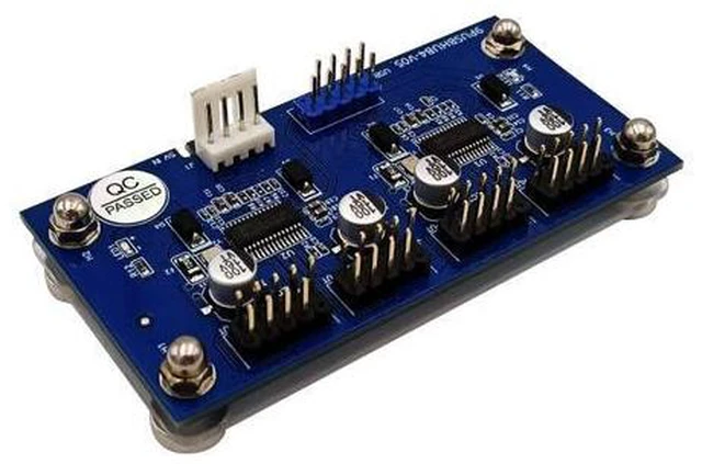 Main image of USB 2.0 Header Splitter 9pin USB Header Male 1 to 4 Female Extension Cable Card Motherboard 9-Pin USB 2.0 HUB 2 to 8-Port USB 2.0 Hub with Additional Power and Magnetic Base