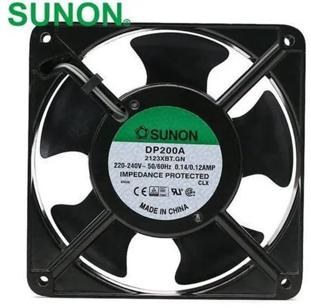 Main image of 1pcs DP200A P/N 2123XBT.GN 0.14A 12038 220V 120*120*38mm Industrial Case Cabinet Cooling Fan 120mm for SUNON