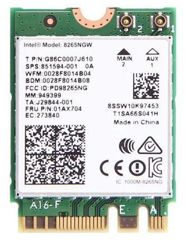 Alt view image 3 of 4 - 867 mbps para intel banda dupla sem fio ac 8265 kit de mesa bluetooth 4.2 802.11ac m.2 8265ngw wifi cartão com 2x6 dbi antena