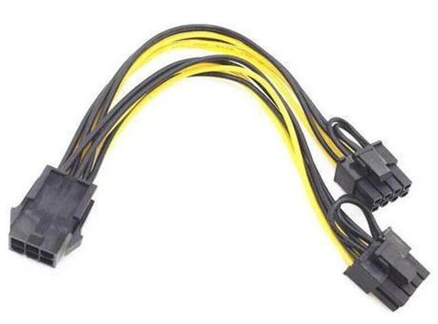 Alt view image 2 of 4 - 10 Pack PCI-E 6-pin to 2x 6+2-pin 6-pin/8-pin Power Splitter PCIE PCI Expres