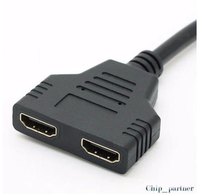 Alt view image 5 of 7 - 10 HDMI Splitter 1 in 2 out Cable HDMI Male to 2 Female Port Convert Split Cable