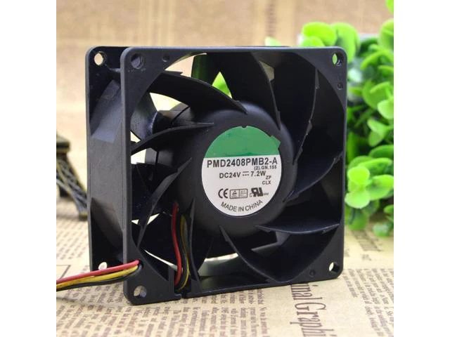 Alt view image 3 of 3 - PMD2408PMB2-A DC24V 7.2W 8cm 8038 3-wire frequency converter fan