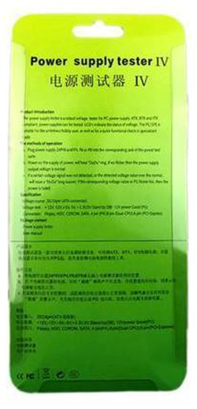 Alt view image 2 of 4 - Digital LCD Computer PC Power Supply Tester Checker 20/24 Pin SATA HDD ATX BTX Meter Power Supply Tester Checker Power Measuring