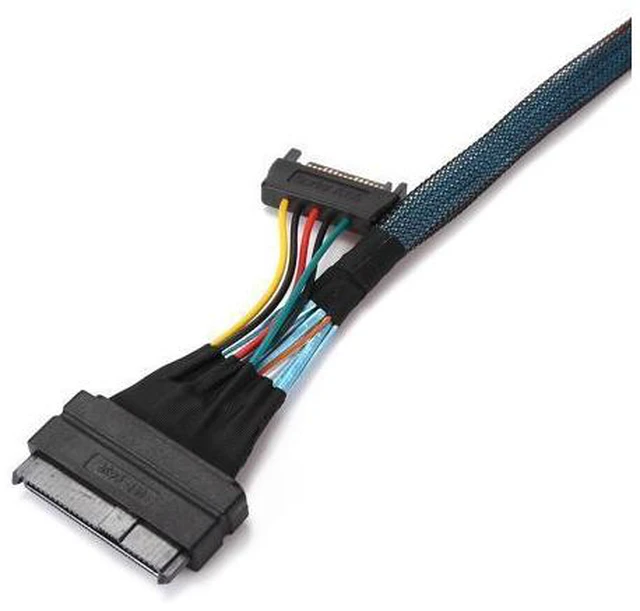 Alt view image 3 of 7 - FVH U.2 U2 SFF-8639 to Slimline SFF-8654 4i NVME PCIe Cable for M.2 SF-104-0.5M