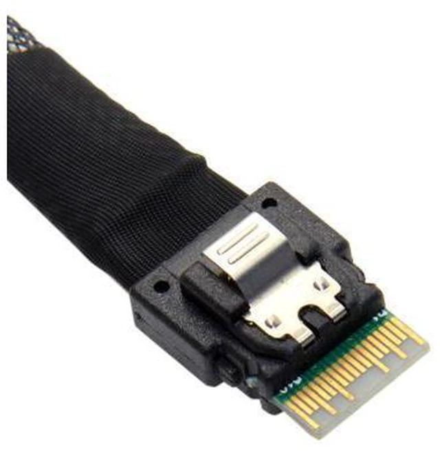 Alt view image 4 of 7 - FVH U.2 U2 SFF-8639 to Slimline SFF-8654 4i NVME PCIe Cable for M.2 SF-104-0.5M