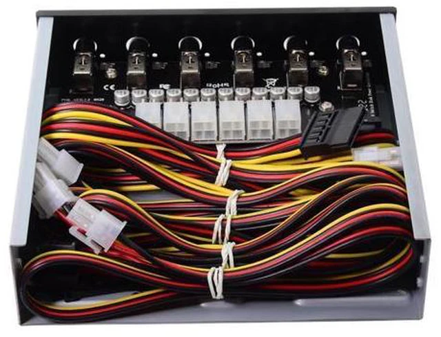 Alt view image 2 of 3 - 6 Ports Hard Disk Control System Intelligent Control Management System HDD SSD Power Switch with 5.25 CD-ROM Bay