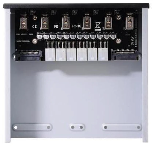 Alt view image 3 of 3 - 6 Ports Hard Disk Control System Intelligent Control Management System HDD SSD Power Switch with 5.25 CD-ROM Bay