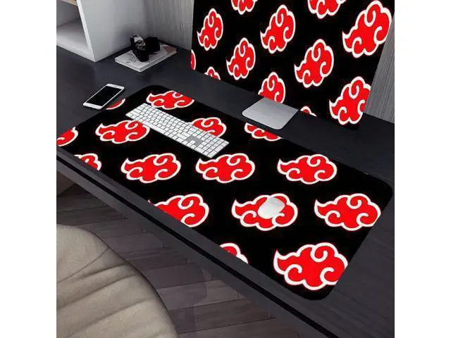 Alt view image 3 of 5 - Gaming Mouse Pad Large for Japanese Anime Akatsuki Itachi Uchiha Mouse pad Smooth Surface Stitched Edges Ultra Thick Anti-Slip Rubber Base Soft Cloth for Gamer Office Home 31.5" x 11.8" x 0.12"