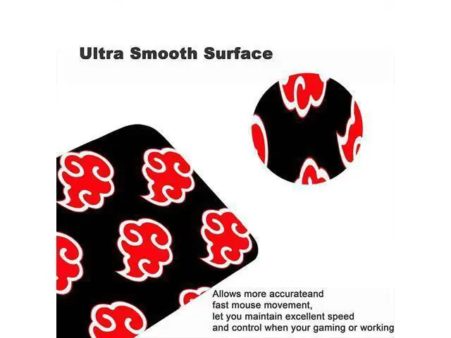 Alt view image 5 of 5 - Gaming Mouse Pad Large for Japanese Anime Akatsuki Itachi Uchiha Mouse pad Smooth Surface Stitched Edges Ultra Thick Anti-Slip Rubber Base Soft Cloth for Gamer Office Home 31.5" x 11.8" x 0.12"