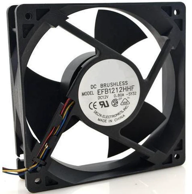Alt view image 3 of 3 - EFB1212HF 12V 0.80A 12025 12CM 4-wire cooling fan