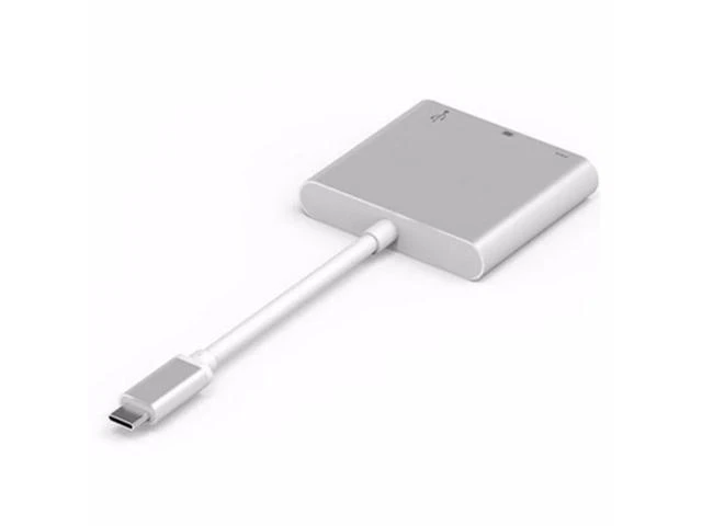 Alt view image 2 of 5 - Multiport Hub Adapter, 3-in-1 Type C Converter with 1 USB 3.0 Port, 1 1080P Output and 1 Type-c PD Charging Port