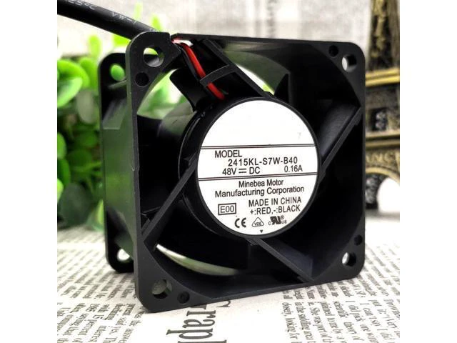 Alt view image 3 of 3 - The 2415kl-S7W-B40 DC48V 0.16A 6038 6CM 2 wire heat dissipation fan large air volume