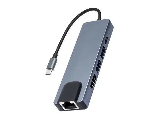 Alt view image 5 of 7 - Mirascreen Multifunctional Expansion Dock USB-C Hub Docking Station Adapter With USB 3.0 / 4K HDMI HD Display /RJ45 Gigabit Ethernet /PD Charging SD &TF Card Readers TC15