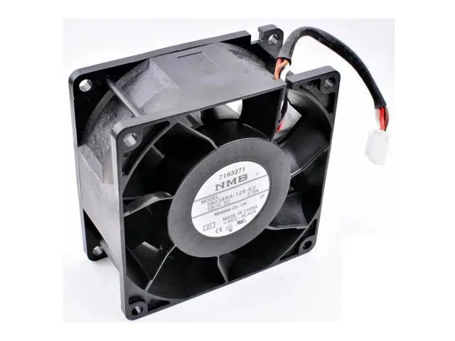 Alt view image 4 of 4 - 08038RA-12R-EU 8cm 8038 12V 2.15A 4 line waterproof large air volume server cooling fan