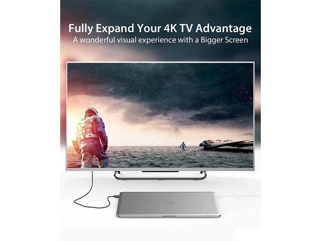 Alt view image 3 of 7 - USB to HDMI Adapter Cable for Mac OS Windows 10/8/7/Vista/XP USB 3.0 to HDMI Male HD 1080P Monitor Display Audio Video Converter Cord 1.6FT