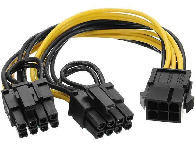 Alt view image 3 of 3 - 8Pack 6-pin to Dual 8 (6 + 2)-pin PCIe Adapter Power Cord, Motherboard Graphics Video Card PCI Express Power Adapter GPU VGA Y-Splitter Extension Cable Mining Video Card Converter Cable