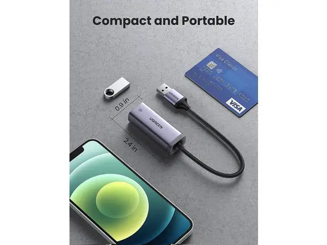 Alt view image 5 of 7 - USB Ethernet Adapter USB 3.0 to 10 100 1000 Mbps Gigabit LAN Network Adapter Mini RJ45 Internet Adapter Compatible with Nintendo Switch Laptop PC MacBook Surface XPS Raspberry Pi 4b and More