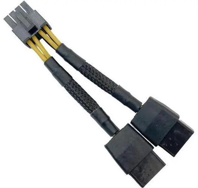 Main image of Graphics Card Power Sleeved Cable CPU 8 Pin Male to Dual PCIe 8 Pin Female Adapter for Tesla K80/M40/M60/P40/P100 4.8-inch(12.2cm) (2-Pack)