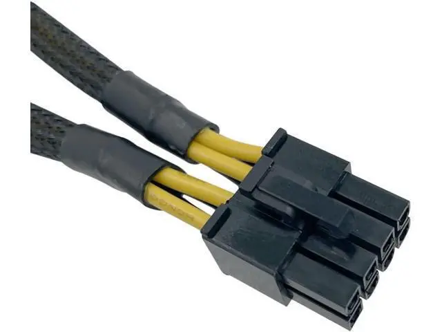 Alt view image 3 of 5 - Graphics Card Power Sleeved Cable CPU 8 Pin Male to Dual PCIe 8 Pin Female Adapter for Tesla K80/M40/M60/P40/P100 4.8-inch(12.2cm) (2-Pack)