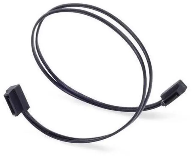 Main image of Silverstone Technology CP11B-300 300mm (11.8 in.) Ultra Thin 6Gb/s Lateral 90-Degree SATA Cable with Custom Low-Profile Connectors, SST-CP11B-300