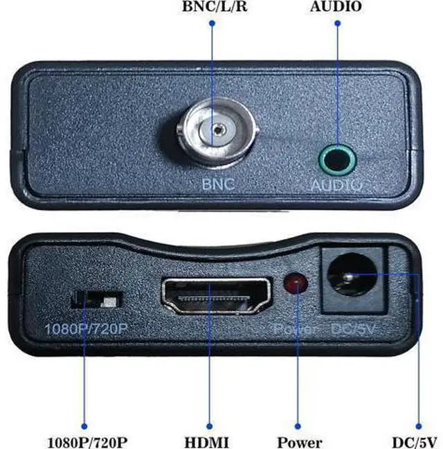Alt view image 7 of 7 - Coax to Hdmi Adapter BNC to HDMI Converter CVBS PAL/NTSC BNC to HDMI 720P/1080P Video Adapter HDCP Hook Security Camera CCTV DVRs Surveillance CVR to HDTV Monitor and Projectors