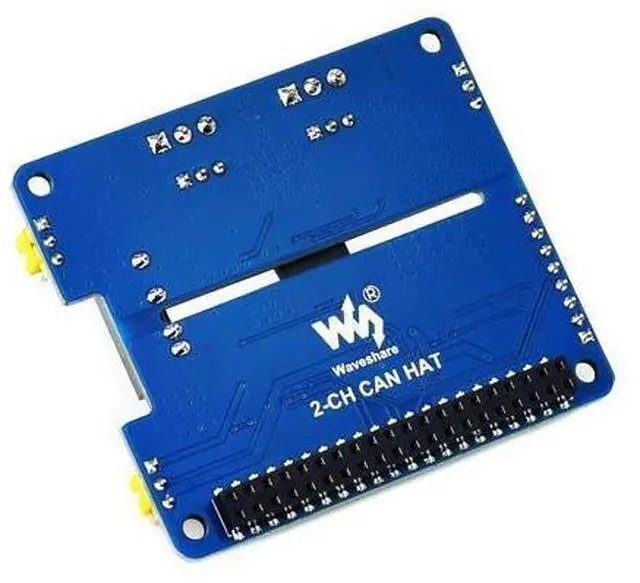 Alt view image 2 of 5 - 2-Channel Isolated CAN Bus Expansion HAT Compatible with Raspberry Pi/Arduino/STM32,2-CH CAN HAT with MCP2515 + SN65HVD230 Dual Chips Solution,Multi Onboard Protection Circuits