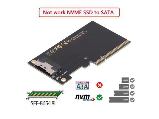 Alt view image 3 of 5 - Card External Slimline SFF-8654 8X 74Pin to PCIE Express 3.0 PCIE4.0 Raid Card VROC Raid0 Hyper Adapter