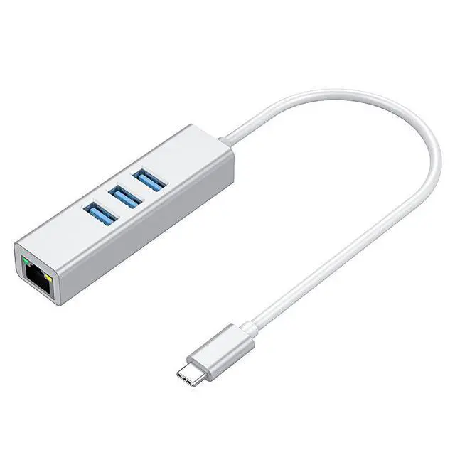 Alt view image 3 of 6 - High-quality 4-port USB hub with USB 3.0, aluminum mini USB hub, docking station, and USB hub for laptops and MacBooks