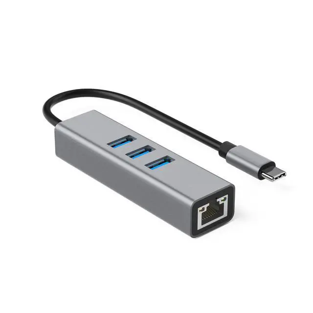Alt view image 2 of 6 - High-quality 4-port USB hub with USB 3.0, aluminum mini USB hub, docking station, and USB hub for laptops and MacBooks