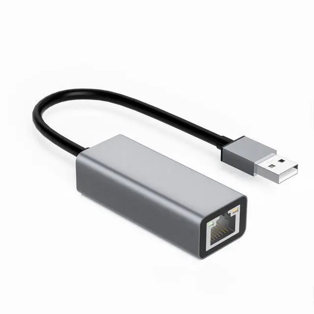 Alt view image 2 of 5 - Classic USB 2.0 to RJ45 Ethernet Adapter, 100Mbps Driver-Free Wired Network Card, Compatible with Desktops and Laptops, Stable Connection