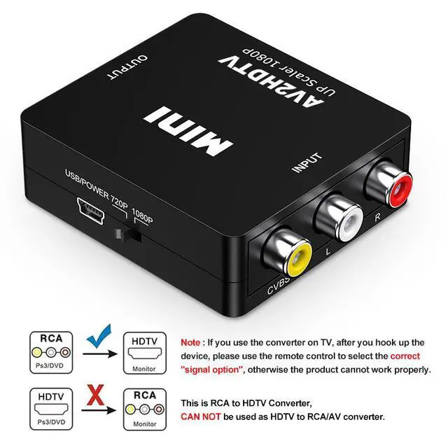 Alt view image 5 of 6 - High-definition video converter AV to high-definition TV adapter, with RCA input and high-definition TV output. Brand new, compatible with laptop HW-2105.
