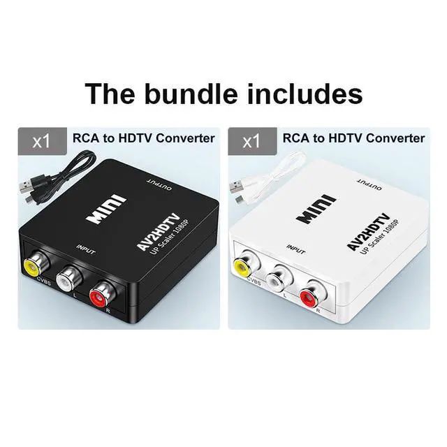 Alt view image 2 of 6 - High-definition video converter AV to high-definition TV adapter, with RCA input and high-definition TV output. Brand new, compatible with laptop HW-2105.