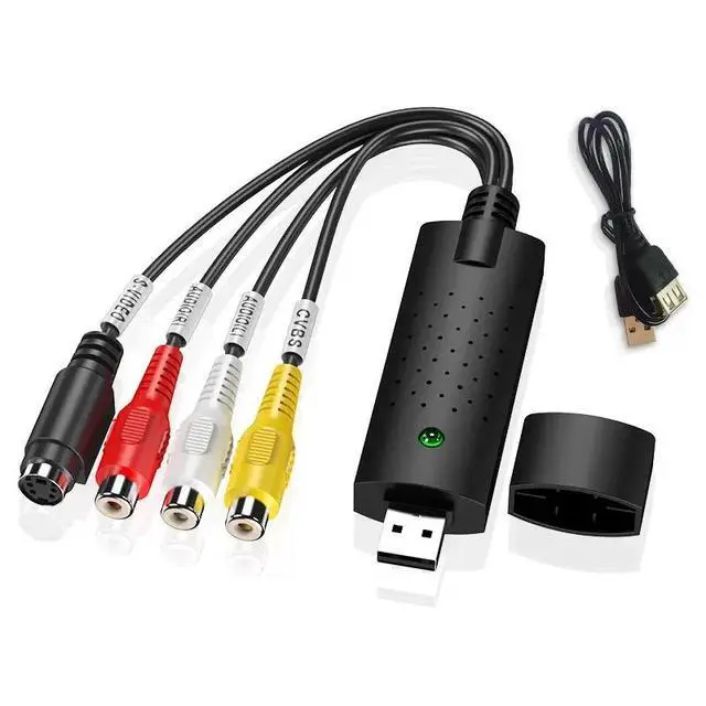 Alt view image 6 of 6 - USB audio and video capture card adapter with USB cable; USB 2.0 to RCA video conversion adapter