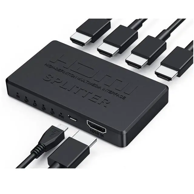 Alt view image 4 of 4 - Full HD 4Kx2K 4-port high-definition splitter, high-definition 1-in 4-out splitter, high-definition 1x4 CCTV high-definition TV splitter