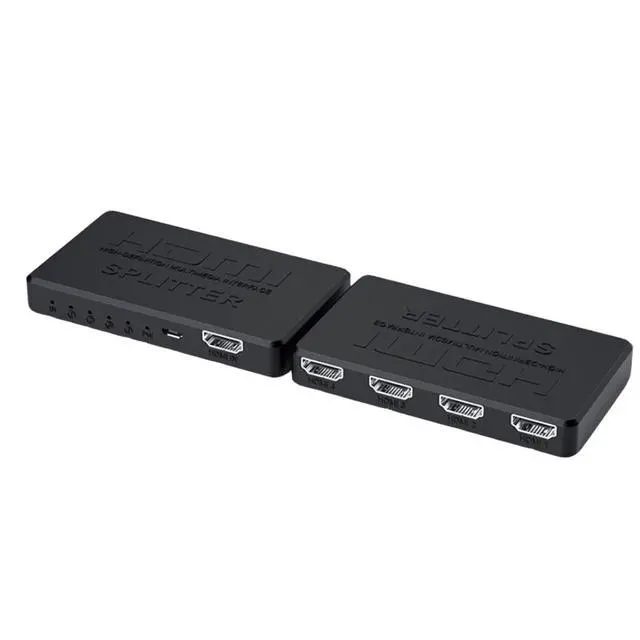Alt view image 3 of 4 - Full HD 4Kx2K 4-port high-definition splitter, high-definition 1-in 4-out splitter, high-definition 1x4 CCTV high-definition TV splitter