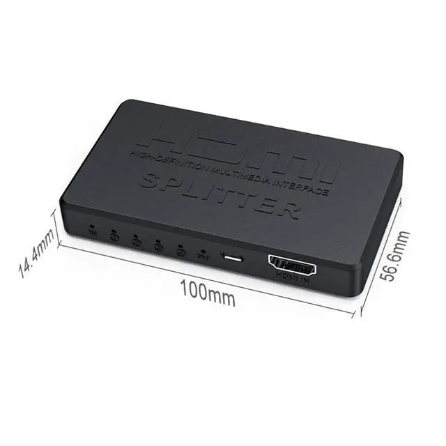Alt view image 2 of 4 - Full HD 4Kx2K 4-port high-definition splitter, high-definition 1-in 4-out splitter, high-definition 1x4 CCTV high-definition TV splitter