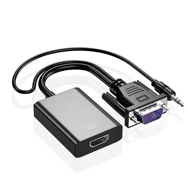 Alt view image 2 of 6 - 1080P Full HD VGA to HD TV Converter Adapter Cable, with Audio Output VGA HD Adapter, Suitable for Computer Laptops to HD TV Projectors