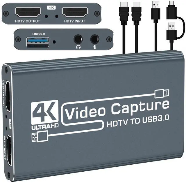 Main image of 4K HDMI to USB 3.0 Audio Video Capture Card - High Definition Gaming TV - Suitable for Computer TV