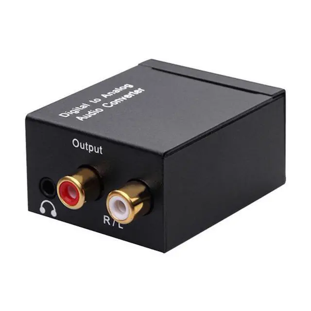 Alt view image 4 of 5 - 3.5mm digital Toslink optical coaxial to analog RCA L/R audio converter adapter