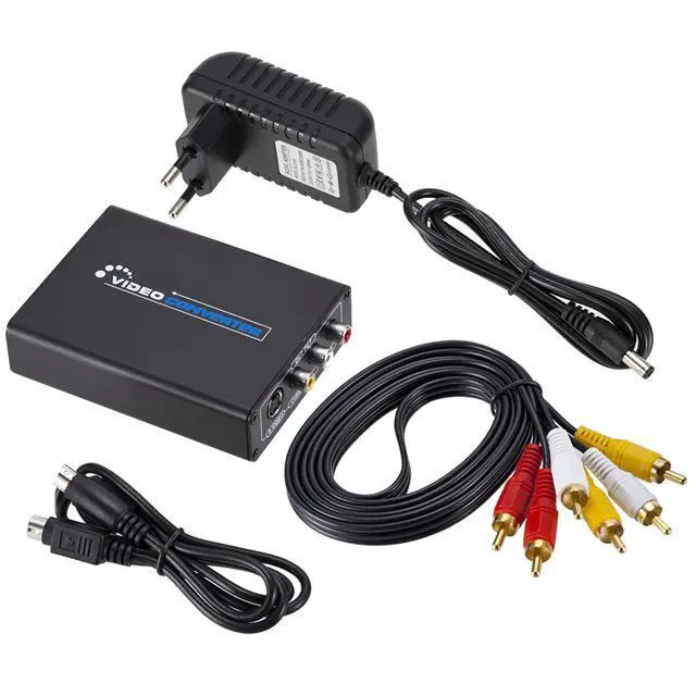 Alt view image 6 of 6 - High-definition HDMI to AV + S-Video Video Converter 1080P HDMI to AV/RCA + S-Port Converter