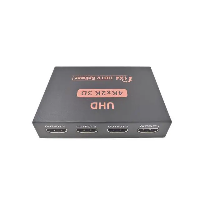 Alt view image 4 of 4 - HDMI splitter with 4 outputs from 1 input for 4K multi-screen display 1 input to 4 outputs for HDTV distributor one output to four outputs for one-to-four converter