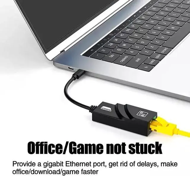 Alt view image 6 of 6 - High-speed USB 3.0 Gigabit network card without driver, TYPE C to RJ45 100Mbps wired network adapter for computer external converter
