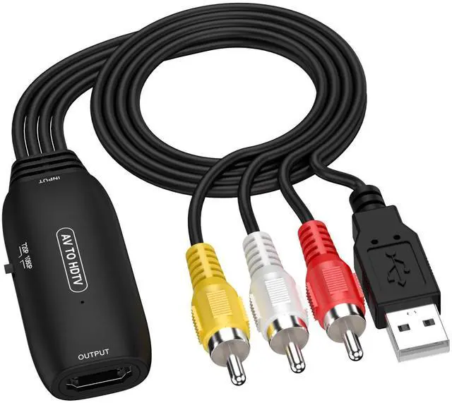 Main image of HDTV to AV High-Definition Converter, HDTV2AV Connection Adapter, Projector, Computer, PS4 to TV Display Screen