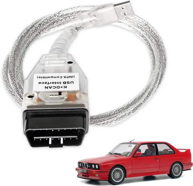 Main image of K DCAN Cable for BMW with FT232RL Chip OBD2 Scanner Diagnostic Tool | K+CAN Cable with Switch USB to OBD2 Connector,obdii for BMW E Series 1998-2019 Models, Work with Windows XP/7 32bit System