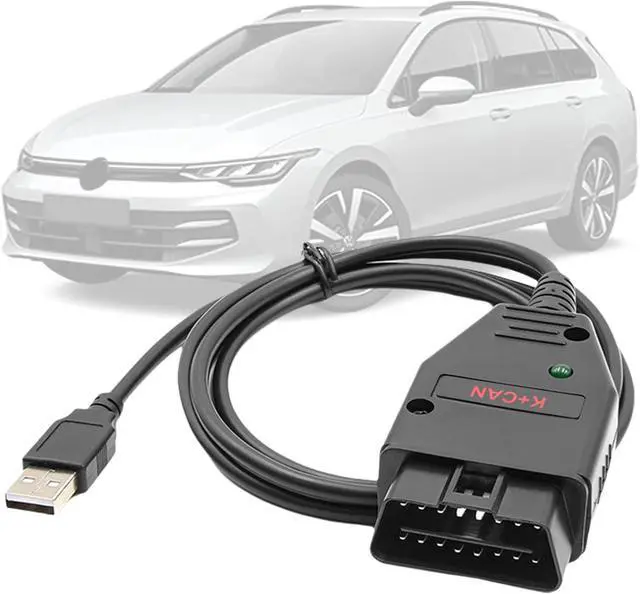 Alt view image 2 of 6 - OBD2 Cable for V A G K+CAN Commander v1.4 Diagnostic Scanner Tool | K+CAN Commander v1.4 Cable Compatible with V-W/AUDI/Skoda/Seat Vehicles,Fit for ECU Programming Diagnostic Tool/Code Reader