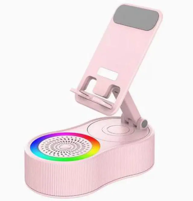 Alt view image 3 of 4 - 360 rotating audio elevation mobile phone stand, power bank, Bluetooth speaker, mini portable atmosphere lamp