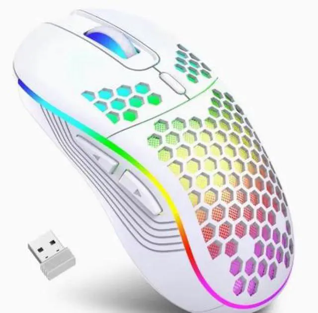 Alt view image 2 of 6 - Wireless gaming mouse with RGB lighting is suitable for office and business wired e-sports mice with 7200 DPI