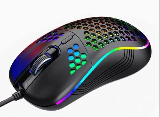 Alt view image 6 of 6 - Wireless gaming mouse with RGB lighting is suitable for office and business wired e-sports mice with 7200 DPI
