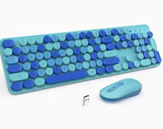 Alt view image 2 of 6 - Best-selling wireless keyboard with excellent appearance for girls with quiet office style, retro and cute pink keyboard and mouse set